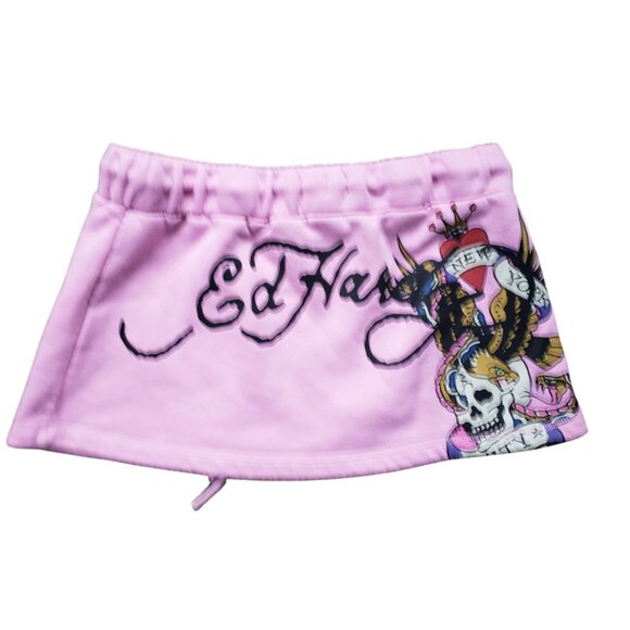 Ed Hardy Skirt Pink Medium - Picture 1 of 8